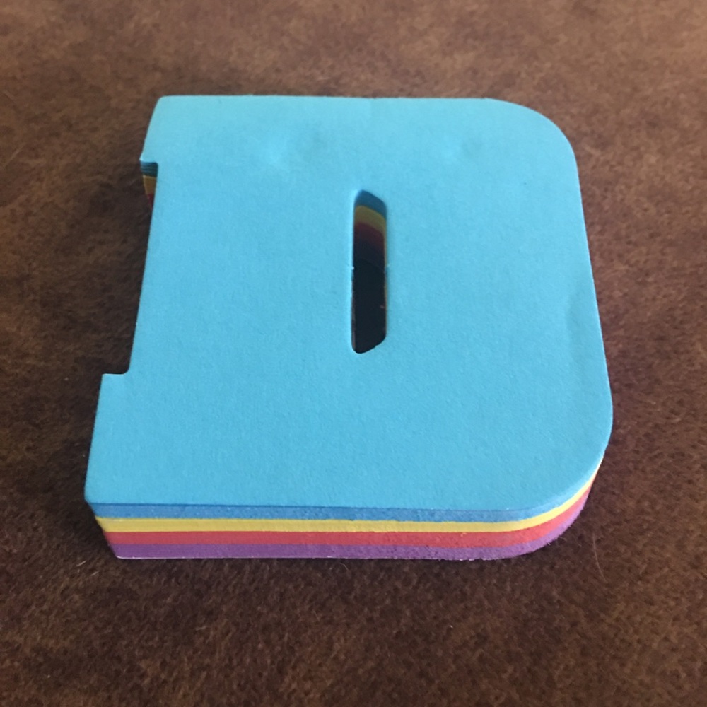D Cutout Multicolored Small Note Pad